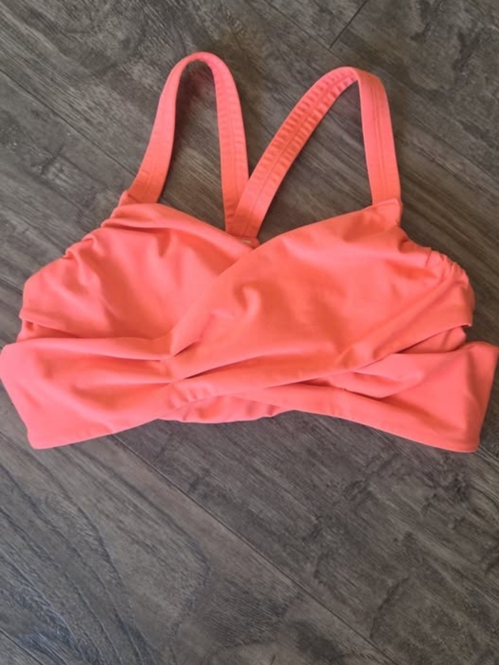Coral Cross-Back Bralette Top